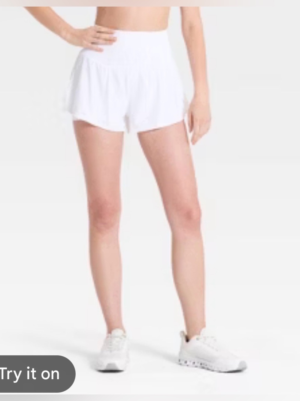 Kohl's White Athletic High-Waist Flow Shorts